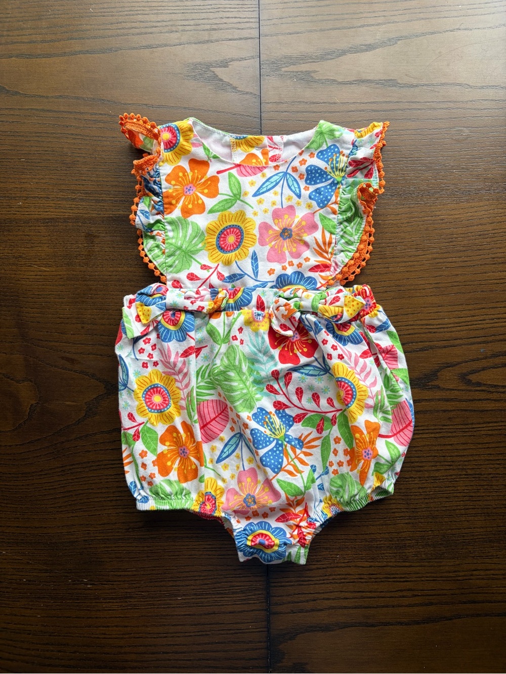 Baby Girl Floral Ruffle Romper 12 Months